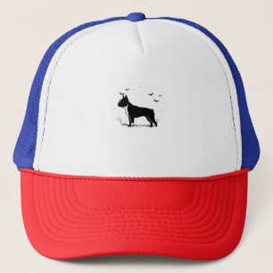 Casquette Chien de Boston Terrier - Halloween Moon Silhouett