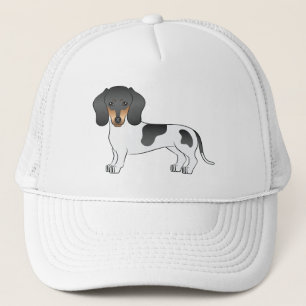 Casquette Chien de caricature à cheveux courts noir et tan