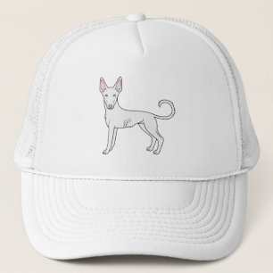 Casquette Chien de chasse ibizenc à poil lisse blanc Chien d