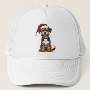Casquette Chien de dessin animé joyeux portant un chapeau de