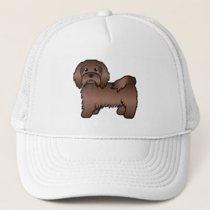 Casquette Chien de dessin animé mignon Havanais au chocolat