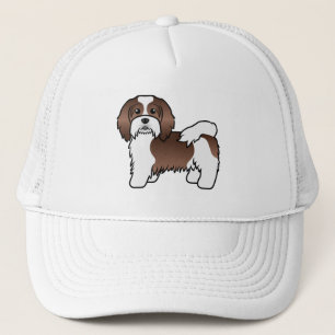 Casquette Chien de dessin animé mignon havanais au chocolat