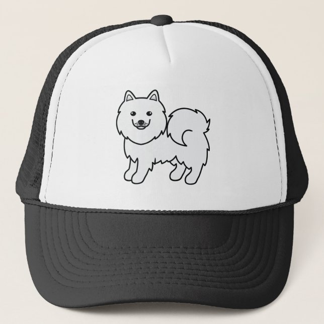 Casquette Chien de dessin animé Samoyède (Devant)