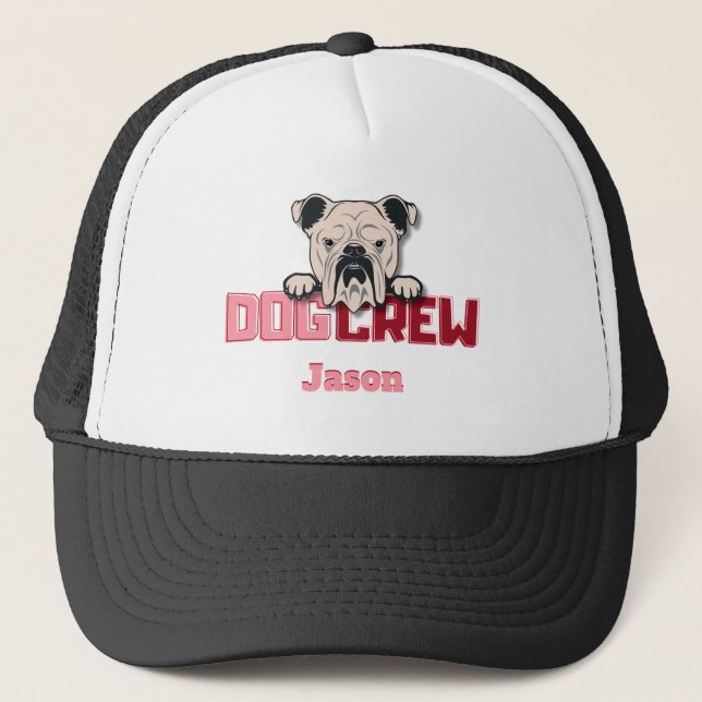 Casquette Chien d'équipage Bulldog personnalisé (Devant)