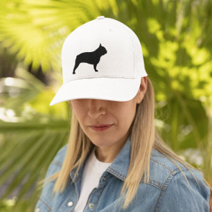 Casquette Chien français noir Silhouette Frenchie Chien