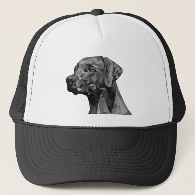 Casquette Chien géométrique gris (Devant)