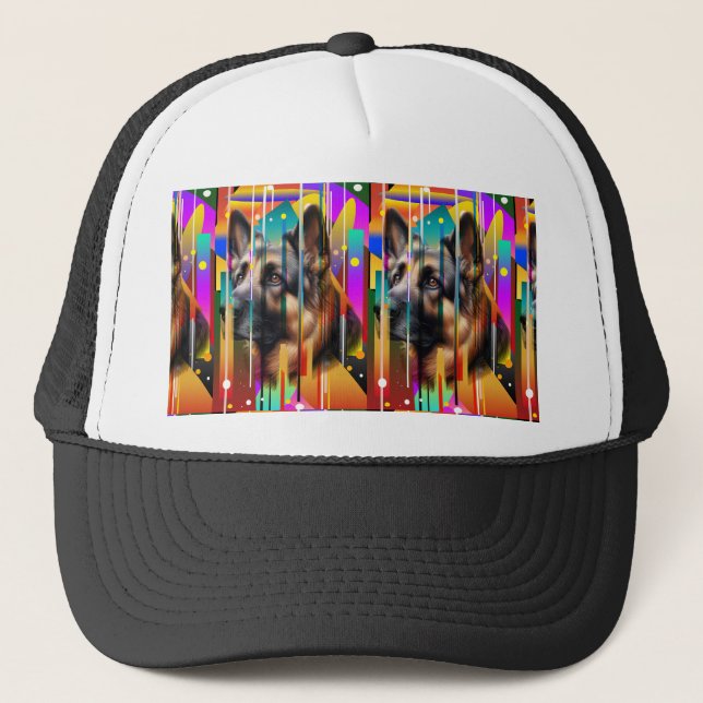 Casquette Chien géométrique moderne (Devant)