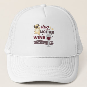 Casquette Chien Mère Vin Lover Cute Chien Carlin Pour Maître