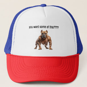 Casquette Chien Musclé En Colère Vous Voulez Ça ?