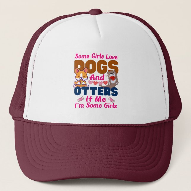 Casquette Chien Otter Certaines Filles Aiment Les Chiens Et (Devant)