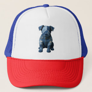 Casquette Chien Patchwork Art Denim
