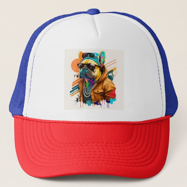 Casquette Chien pop art (Devant)