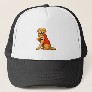Casquette Chien retriever doré drôle J'aime maman tatouage a