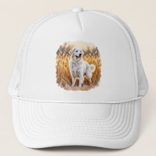 Casquette Chien Retriever Golden Blanc