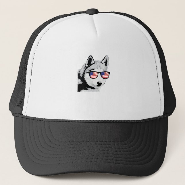 Casquette Chien sibérien Husky cool (Devant)