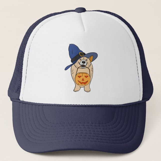 Casquette Chien Sorcière Citrouille (Devant)