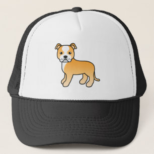 Casquette Chien Staffordshire Bull Terrier Fauve Et Blanc