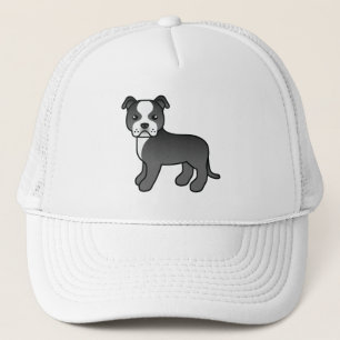Casquette Chien Staffordshire Bull Terrier noir et blanc