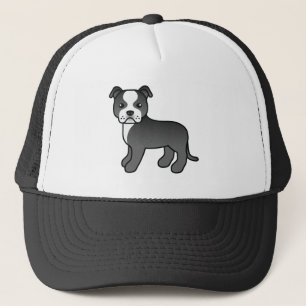 Casquette Chien Staffordshire Bull Terrier noir et blanc