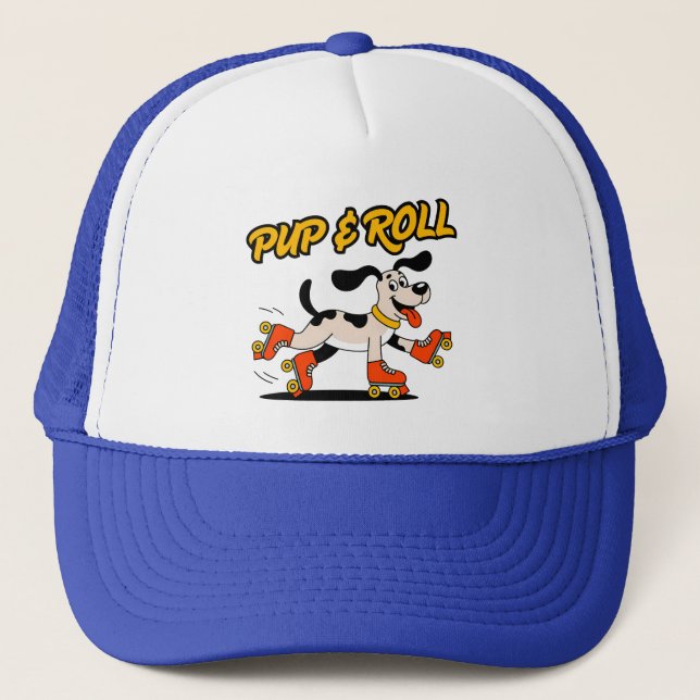Casquette Chien Sur Rouleau Patins Pup & Roll (Devant)
