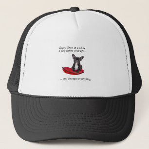Casquette Chien-taureaux français avec coeur et belle citati