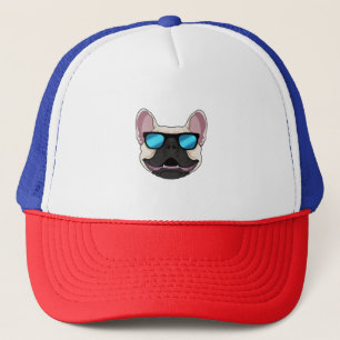 Casquette Chien-taureaux français avec lunettes de soleil