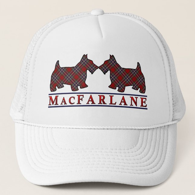 Casquette Chiens de Scottie de tartan de MacFarlane de clan (Devant)