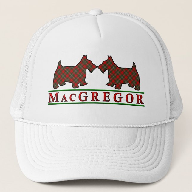 Casquette Chiens écossais Clan MacGregor Tartan (Devant)