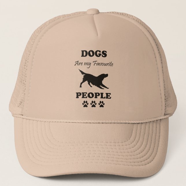 Casquette Chiens Sont Mes Gens Favoris Trucker Chapeau (Devant)