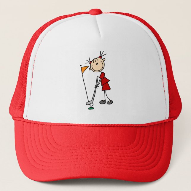 Casquette Chiffre femelle golfeur de bâton (Devant)