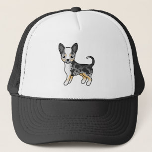 Casquette Chihuahua à poil lisse bleu merle Chien de dessin
