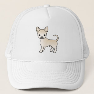 Casquette Chihuahua à poil lisse crème Chien de dessin animé