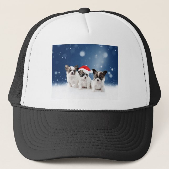 Casquette Chihuahua Chiuppies mignonnes avec Noël du Père No (Devant)