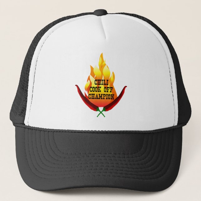 Casquette Chili Cook Off Champion Flame Design (Devant)