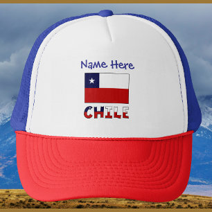 Casquette Chili Drapeau Chilien Bleu Personnalisé