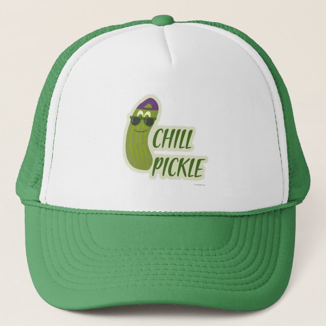 Casquette Chill Pickle Veggie Cartoon Character (Devant)