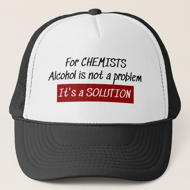Casquette Chimistes Alcool Solution Chimie Plaisanterie (Devant)