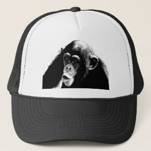 Casquette Chimpanzé noir blanc