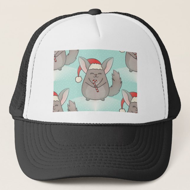 Casquette chinchillas de noël (Devant)