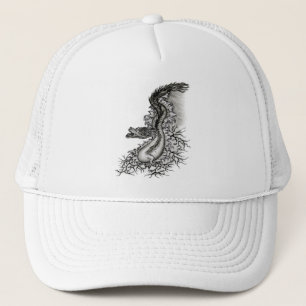 Casquette Chine Dragon, noir et blanc Design en Tattoostyl