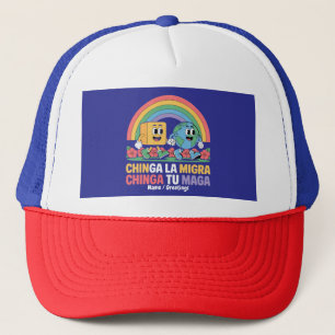 Casquette Chinga La Migra Chinga Tu Maga Funny Arc en ciel