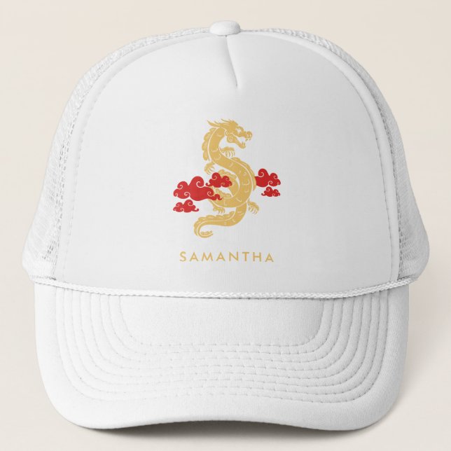 Casquette Chinois Lunar New Year Dragon 2024 Personnalisé (Devant)