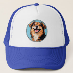 Casquette Chiot de dessin animé adorable avec des yeux brill