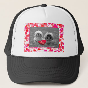 Casquette Chiots Pekingese souhaitant Heureuse Sainte-Valent