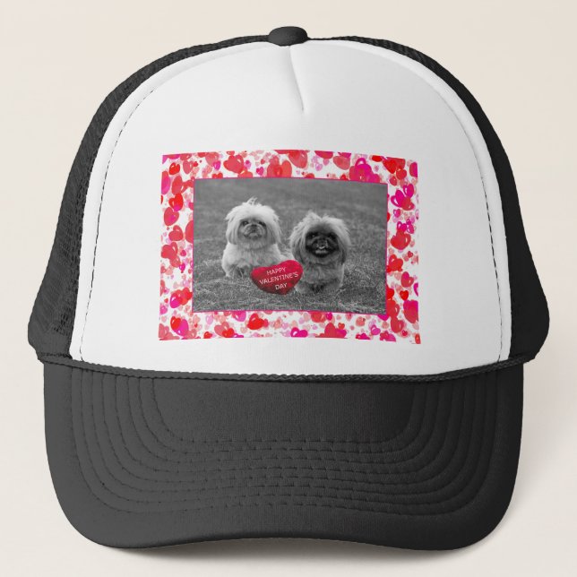 Casquette Chiots Pekingese souhaitant Heureuse Sainte-Valent (Devant)