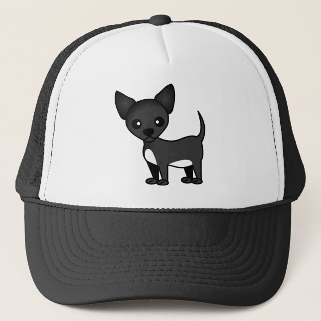 Casquette Chiwawa noir de bande dessinée (Devant)