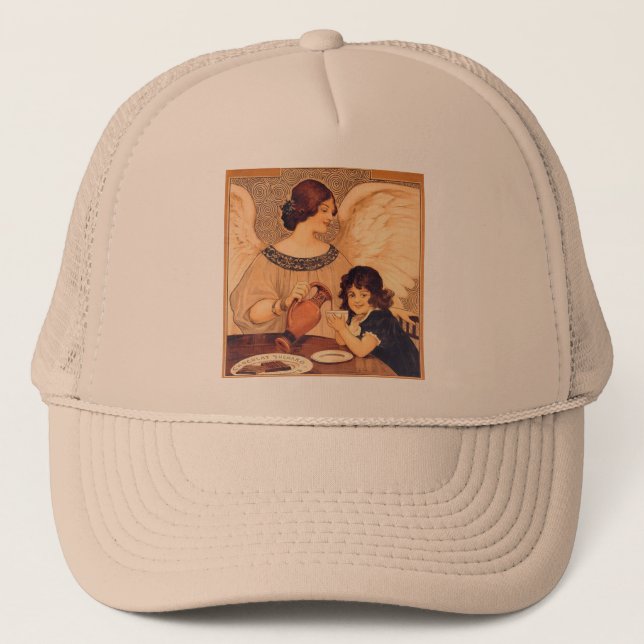 Casquette Chocolat Ange Français Antique (Devant)