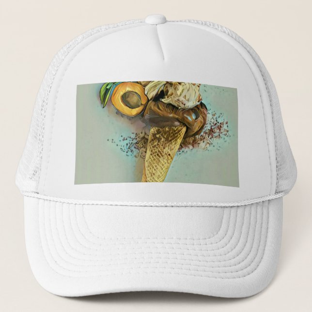 Casquette Chocolat glacé amant cadeau (Devant)