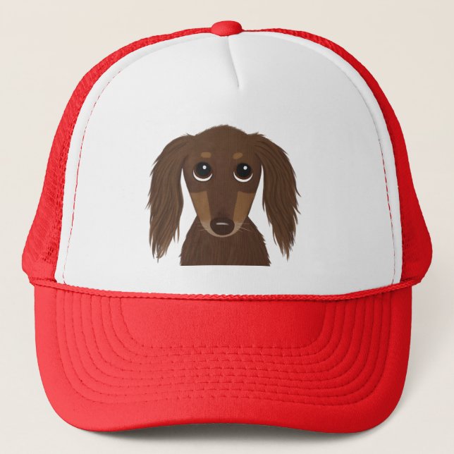 Casquette Chocolat mignon à pois longs Chien Brown Dachshund (Devant)
