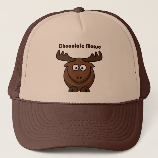 Casquette Chocolat mignon Moose drôle Plaisanterie jeu de de (Devant)
